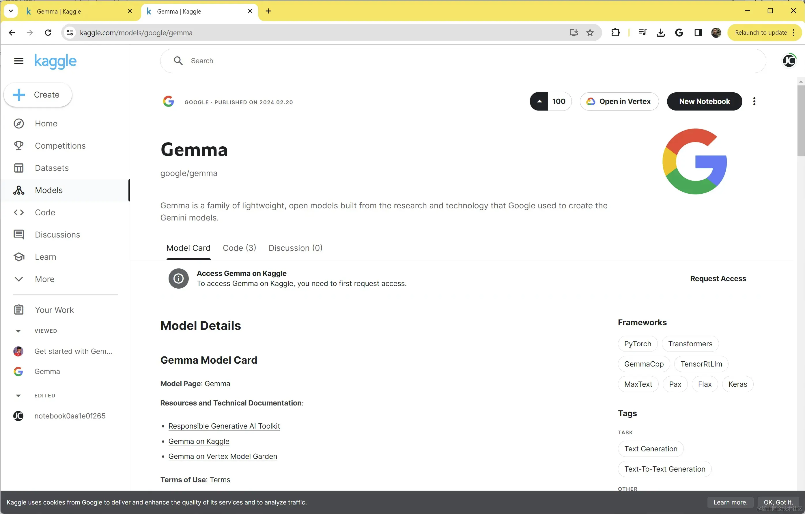 谷歌 Gemma：一个轻量级开源模型