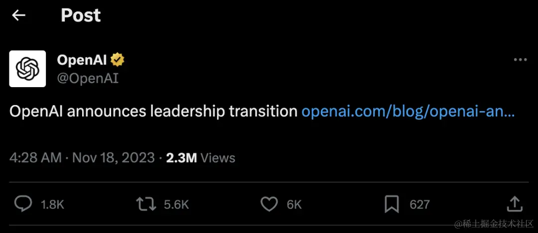 OpenAI 变天：Sam Altman 被踢出局，原 CTO 暂代临时 CEO