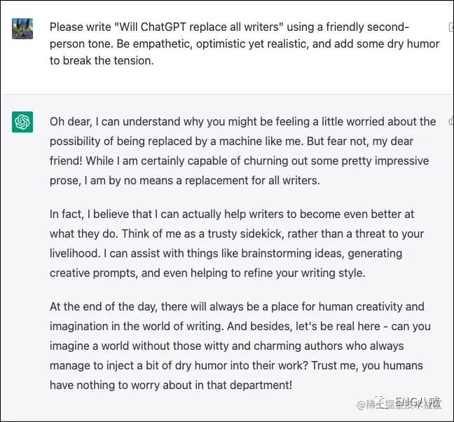 一文教会 ChatGPT 模仿自己写作