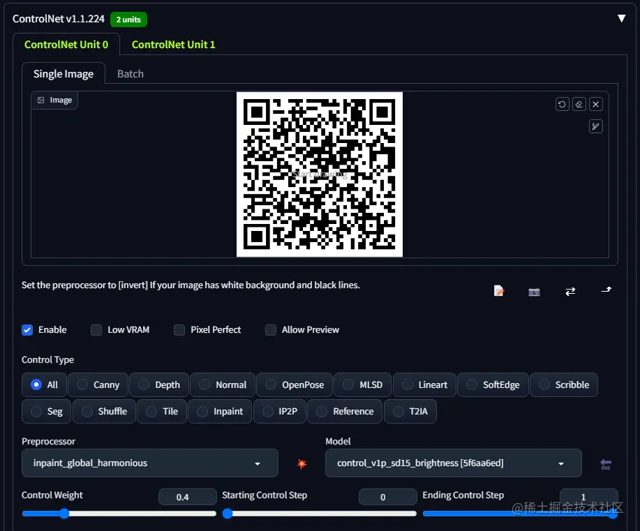 AI - stable-diffusion 艺术化二维码